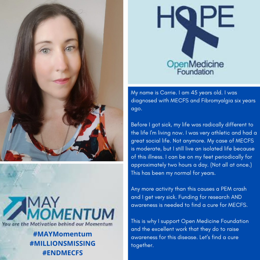May Momentum - Carrie Kellenberger's Story with ME for MECFS Day